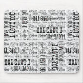 Ich Liebe Sie Typografie Text Valentines Mouse Pad Mousepad (Vorne)