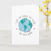 Ich Liebe Sie über den Ozean - Stationierung Card Karte (Gelbe Blume)