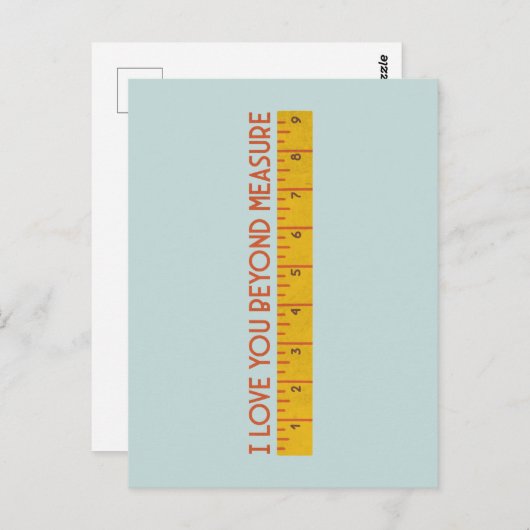 Ich Liebe Sie über die Maßen Postkarte (Vorne/Hinten)