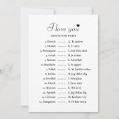 Ich Liebe Sie um das Brautparty der Welt Karte (Vorderseite)