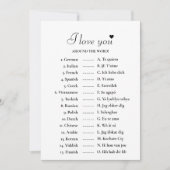 Ich Liebe Sie um das Brautparty der Welt Karte (Vorderseite)