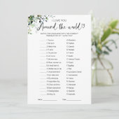 Ich Liebe Sie um das World Game Brautparty Einladung (Stehend Vorderseite)