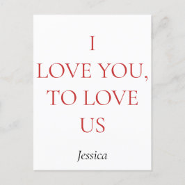 Ich Liebe Sie und uns, personalisieren Sie Ihre pe Postkarte
