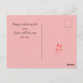 Ich Liebe Sie und uns, personalisieren Sie Ihre pe Postkarte (Rückseite)