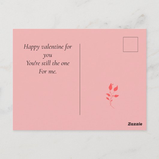 Ich Liebe Sie und uns, personalisieren Sie Ihre pe Postkarte (Rückseite)