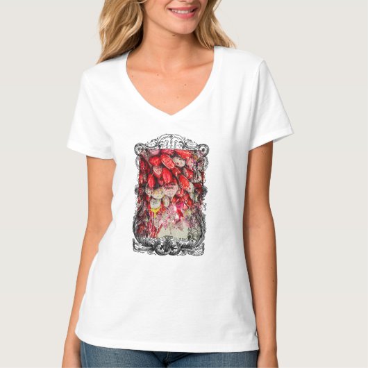 Ich Liebe Sie und zum Mond und zurück mit Rahmen T-Shirt (Vorderseite)