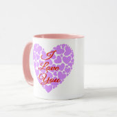 Ich Liebe Sie Valentine Hearts Tasse (Vorderseite Links)