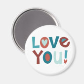 Ich Liebe Sie Valentine Magnet (Vorderseite/Rückseite)