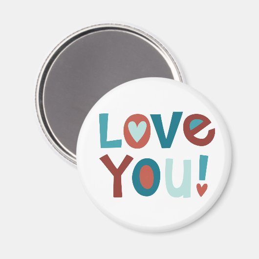 Ich Liebe Sie Valentine Magnet (Vorderseite/Rückseite)