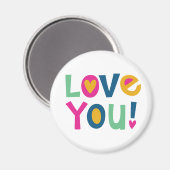 Ich Liebe Sie Valentine Magnet (Vorderseite/Rückseite)