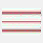 Ich Liebe Sie Valentine Rote Herzen Streifen Geschenkpapier Set (Vorderseite 3)