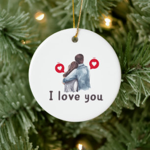 Ich Liebe Sie valentine trendige Ornament-Designs Keramik Ornament