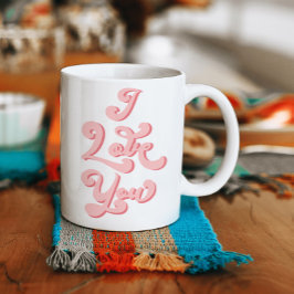 Ich Liebe Sie Valentinstag Cup Retro Light Pink Kaffeetasse