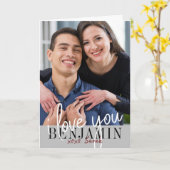 Ich Liebe Sie Valentinstag Foto Karte (Gelbe Blume)