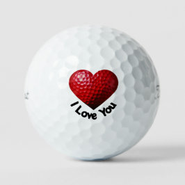 Ich Liebe Sie Valentinstag Golf Balls Golfball