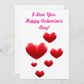 Ich Liebe Sie Valentinstag-Karte Feiertagskarte (Vorne/Hinten)