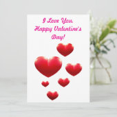 Ich Liebe Sie Valentinstag-Karte Feiertagskarte (Stehend Vorderseite)