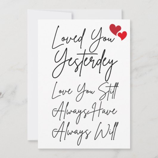 Ich Liebe Sie Valentinstag Karten für ein Paar (Vorderseite)