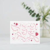 Ich LIEBE SIE / Valentinstag Postkarte (Stehend Vorderseite)