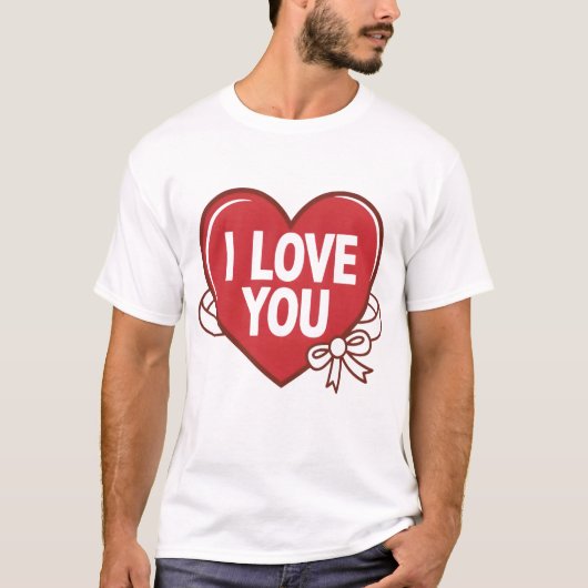Ich Liebe Sie Valentinstag T-Shirt (Vorderseite)