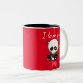 Ich Liebe Sie Vater Cool Panda Zweifarbige Tasse (VorderseiteRechts)