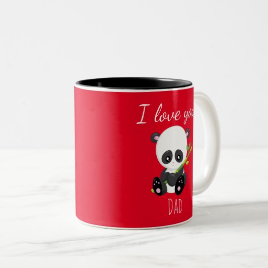 Ich Liebe Sie Vater Cool Panda Zweifarbige Tasse (VorderseiteRechts)