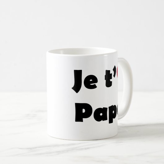 Ich Liebe Sie Vater Kaffeetasse (VorderseiteRechts)