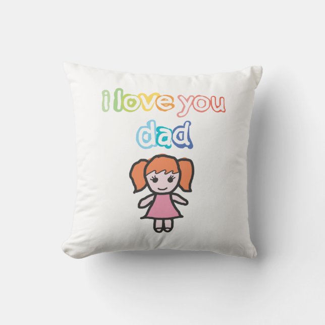 Ich Liebe Sie Vater Kissen (Vorderseite)