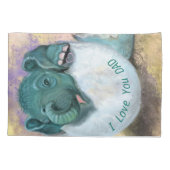 Ich Liebe Sie Vater Kissen Case Baby Elephant Schl Kissenbezug (Rückseite)