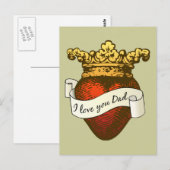 Ich Liebe Sie Vater Postkarte (Vorne/Hinten)