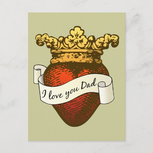 Ich Liebe Sie Vater Postkarte (Vorderseite)