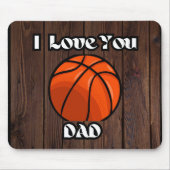 Ich Liebe Sie Vater rustikale Basketball Maus Pad Mousepad (Vorne)