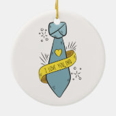 Ich Liebe Sie Vater Vatertag | Ornament (Hinten)