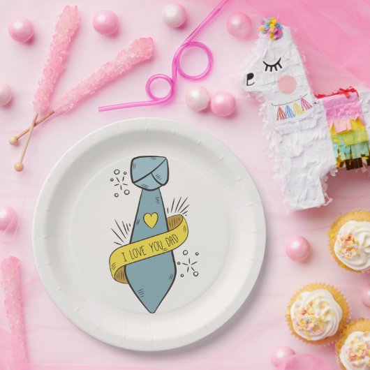 Ich Liebe Sie Vater Vatertag | Papierteller (Party)