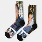 Ich Liebe Sie Vater Zitat zwei Vater & Kinder Foto Socken (Linkes Detail)