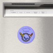 Ich Liebe Sie Vögel auf Kranz Personalisiert Magnet (In Situ (Geschirrspüler))