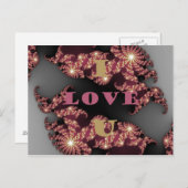 Ich Liebe Sie von hier zu den Galaxien Postkarte (Vorne/Hinten)