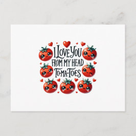 Ich Liebe Sie von meinem Kopf Tomaten - Funny Lieb Postkarte
