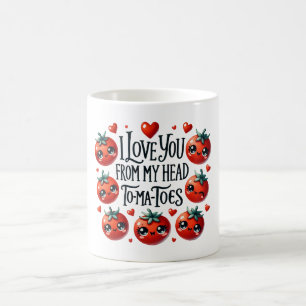 Ich Liebe Sie von meinem Kopf Tomaten - Niedlich P Kaffeetasse