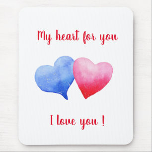 Ich Liebe, Sie waren am Valentinstag ein blaues un Mousepad