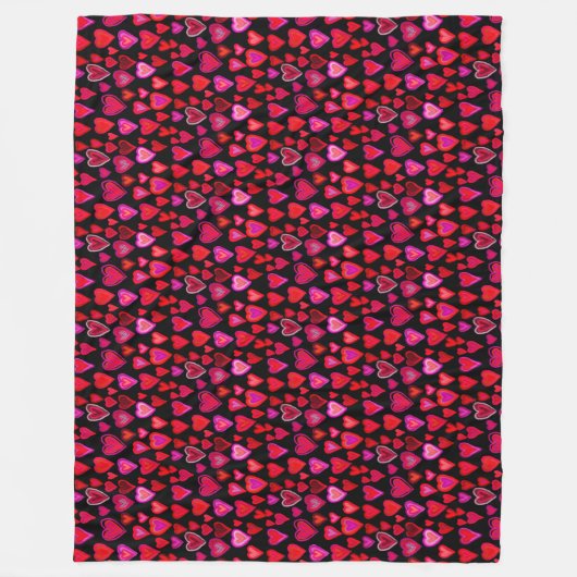 Ich Liebe Sie, Weihnachten Herzmuster Fleecedecke (Vorderseite)