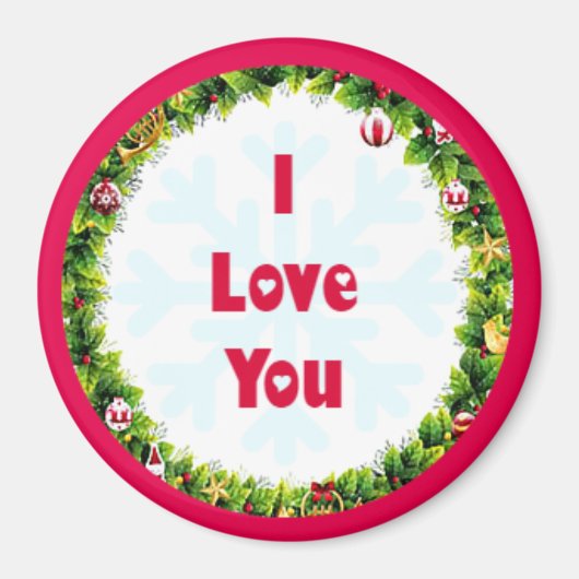 Ich Liebe Sie Weihnachten Magnet (Vorne)