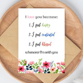 Ich Liebe Sie, weil Karte