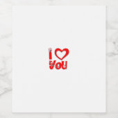 Ich Liebe Sie Weinetikett (Einzelnes Label)