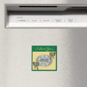 Ich Liebe Sie Welpen anpassbare Foto Magnet (In Situ (Geschirrspüler))
