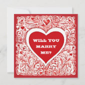 Ich Liebe, Sie werden mir Valentinerkarte heiraten (Rückseite)