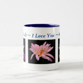 Ich Liebe Sie White Daisy Personalisiert Zweifarbige Tasse (Mittel)