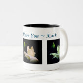 Ich Liebe Sie White Rosenknospe Personalisiert Zweifarbige Tasse (VorderseiteRechts)