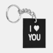 Ich Liebe Sie Wolken Keyring Schlüsselanhänger (Vorderseite links)
