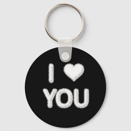 Ich Liebe Sie Wolken Keyring Schlüsselanhänger (Vorderseite)